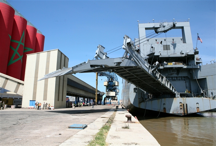 Militares estadounidenses arriban al puerto de Agadir en Abril de 2013. / AFRICOM