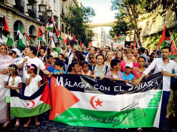 Manifestación de apoyo al pueblo saharaui en Sevilla. / S.R